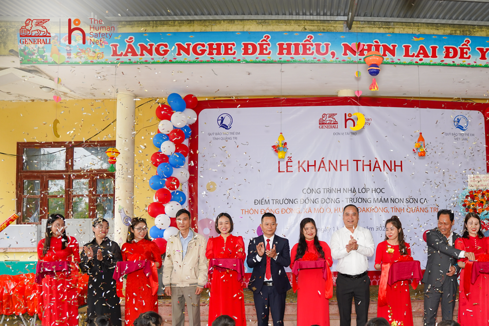 Generali Việt Nam và Quỹ BTTEVN khánh thành công trình lớp học, điểm trường Đồng Đờng, Đakrông, Quảng Trị